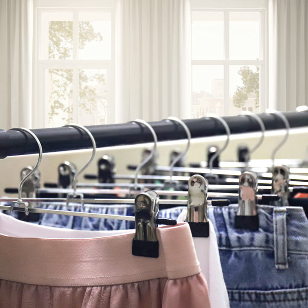 Rebrilliant Trouser Hanger,Pant Hangers 40 Pcs Space Saving Skirt